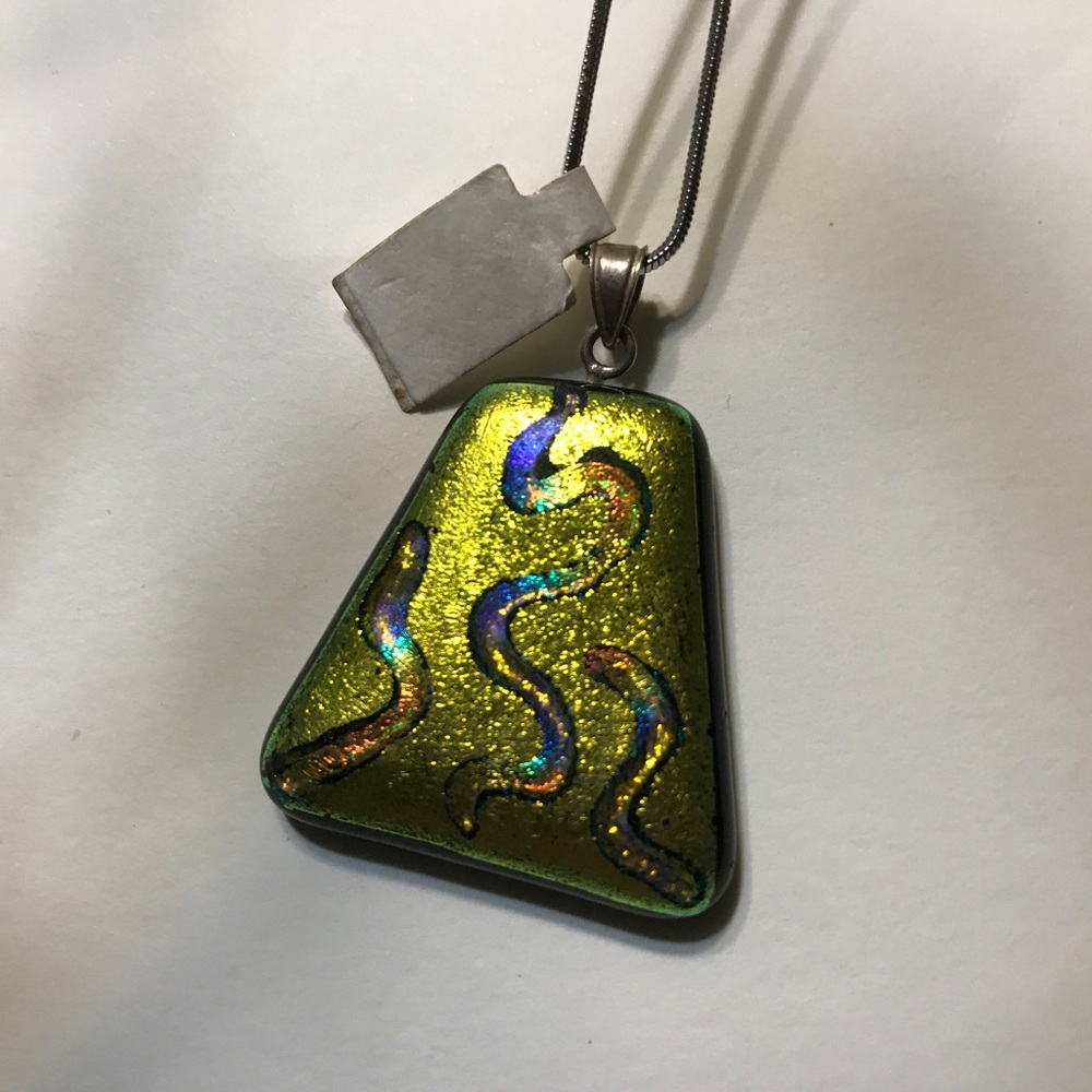 DICHROIC GLASS Pendant Necklace